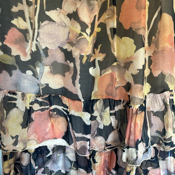 Silk blend floral print dress XS. Fits more like a S-M. Made in Italy. - Picture 8 of 11